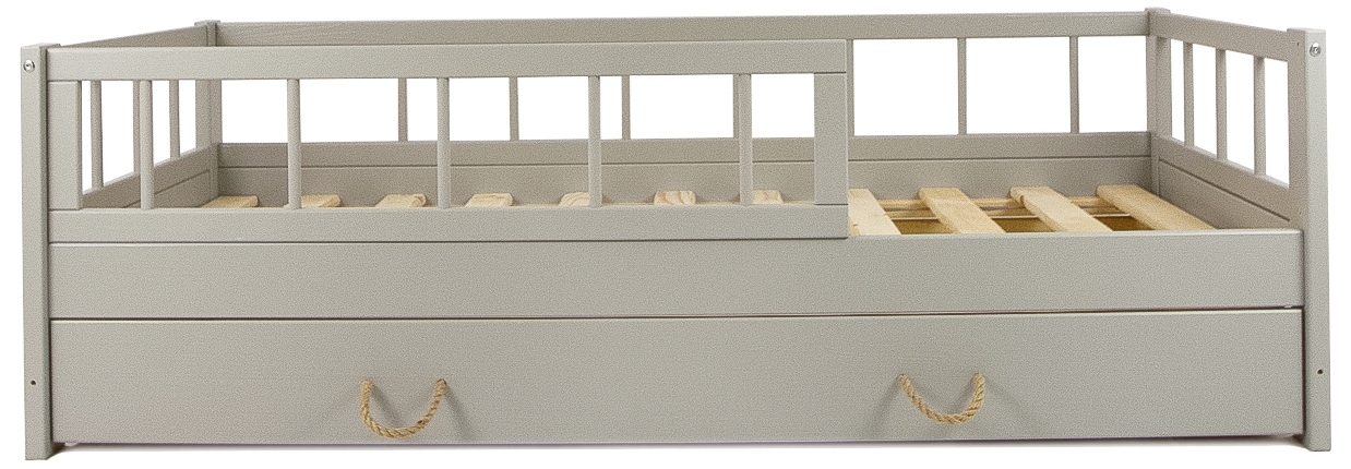 Wooden toddler bed, child bed, scandinavian style, with drawer barriers 160x80cm - Picture 11 of 11