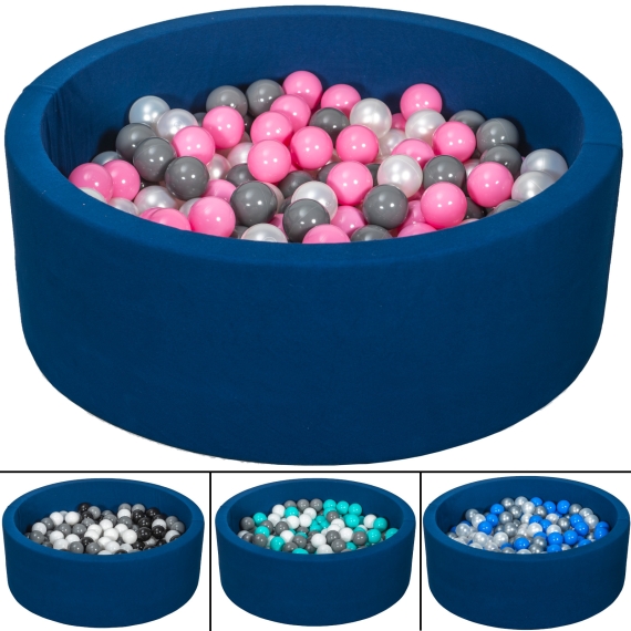 Navy blue ball pit + 300 balls