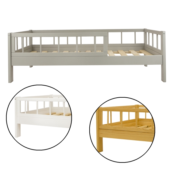 Wooden bed with the barriers 160x80cm